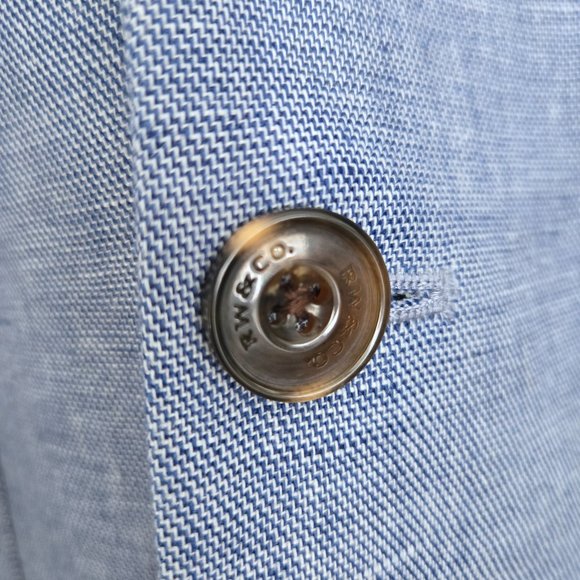 Light Blue Linen Men's Blazer RW&Co - Picture 4 of 4